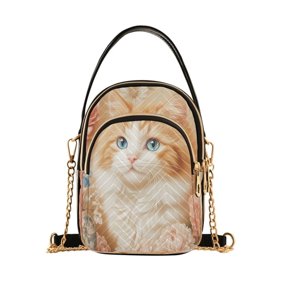 Cross Body Fashion Shoulder Waist Purse Bags Fluffy Companion with Blooms Pocket Handbags