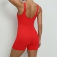 thumbnail image 6 of REALiKUN Rompers for Women Athletic Workout Yoga One Piece Summer Shorts Jumpsuit Built in Bra Unitard Bodysuit, 6 of 6