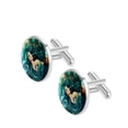 thumbnail image 2 of Mermaid Elegant Men's Cufflinks for Formal Attire, Crafted in Stainless Steel for Sophisticated Look, for Business Meetings and Special Occasions, 2 of 6