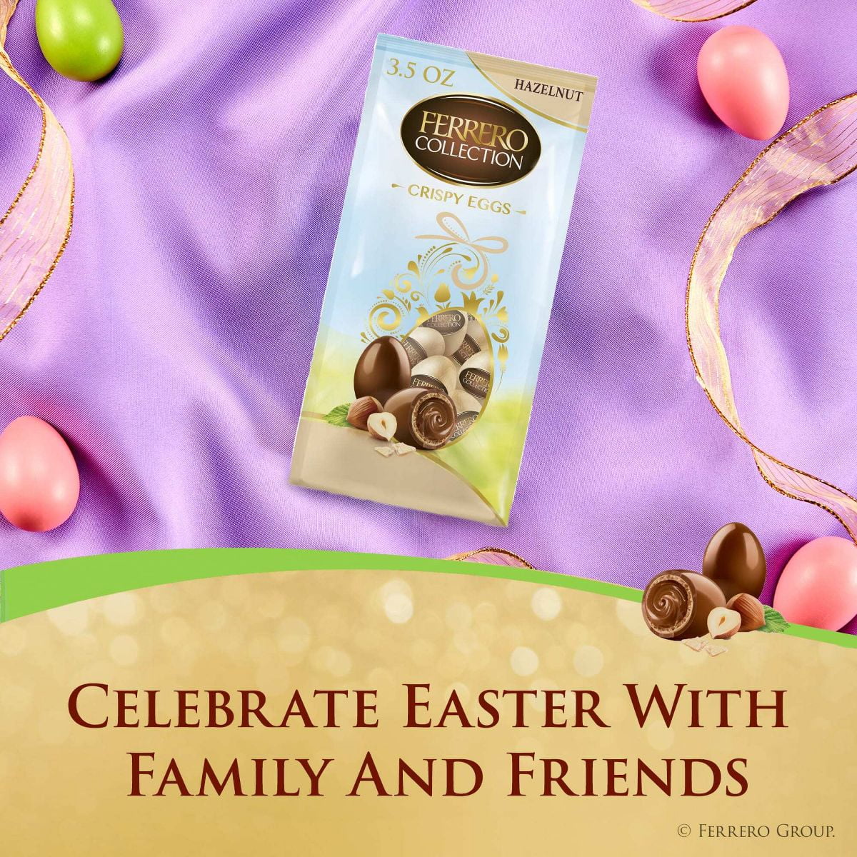 Ferrero Rocher Easter Hazelnut Eggs - 3.5oz/10ct - Pack of 2