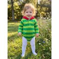 thumbnail image 6 of RUINIXCW Newborn Baby Boy Girl Halloween Caterpillar Costume Fleece Romper Infant Baby Boy Fall Winter Clothes Long Sleeve Hooded Stripe Zipper Bodysuit, 6 of 10