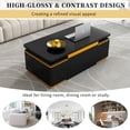 thumbnail image 6 of Mirightone Lift-Top Coffee Table with 4 Storage Stools, Adjustable Coffee Table with Foldable Top, Modern Space Saving Center Table for Living Room - Black, 6 of 10