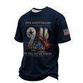 thumbnail image 2 of Xneal 911 25th Anniversary T-Shirt Casual Short Sleeve Print Never Forget 911 Multicolor Shirts for Men Size XL, 2 of 5