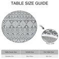 thumbnail image 6 of Stretchable Round Table Cover with Boho Floral - Elastic Hem Fits 52 to 56 Inch Tables - Colorful Kitchen Tablecloth, 6 of 7