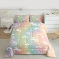 thumbnail image 5 of jejeloiu Cute Cartoon Unicorn Twin Comforter Sets,Kawaii Animal Bedding Set For Girls Reversible 2 Pieces, 5 of 8