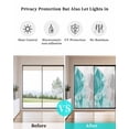 thumbnail image 4 of Window Privacy Film,Turquoise Green Grey Ombre UV Sun Blocking Window Tint Film Heat Control One Way Blackout Window Film,Geometric Gradient Marble Color Block Non Adhesive Static Cling 17.7x39.3 In, 4 of 7