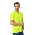 thumbnail image 3 of Gildan Hi-Vis Safety Tee | High Visibility Short Sleeve Workwear, Construction T-Shirt, 50/50 Cotton/Polyester in Green, Size- S, 3 of 5