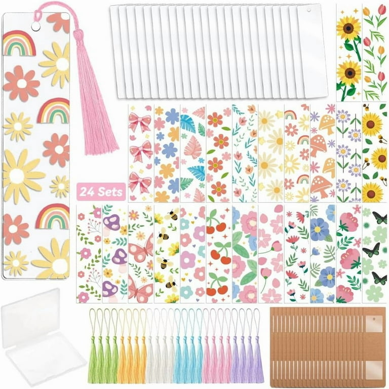 Meikakka Cat Bookmarks,12Pieces PET Cute Bookmarks, Pretty Bookmarks In 6 Different Pattern,Page Marker For Cat And Moon Butterfly Bookmarks For Kids Girls Women Teacher Students Presents