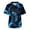 Dark Blue, variant on Men's Printed V Neck Short Sleeve Tops Mens Scrubs with Chest Pocket Work Carer Uniform Shirts