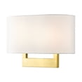 thumbnail image 6 of 45221-12 Livex Lighting 2 Light Medium Wall Sconce In Contemporary Style-9 Inches Tall and 13 Inches Wide-Satin Brass Finish, 6 of 15