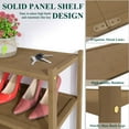thumbnail image 4 of decorUhome 4 Tier Bamboo Shoe Rack , Shoe Shelf for Closet, Shoe Storage Organizer for Entryway, Walnut, 26.7" x 11" x 26", 4 of 9
