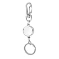 thumbnail image 1 of 3Pcs Badge Reel Key Ring Retractable Heavy Duty Portable ID Card Keys Anti-lost Metal Backpack Hanging Keychain Easy Pull Buckle, 1 of 6