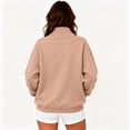 thumbnail image 6 of Mockneck Sweatshirt Women Oversized Turtleneck 2026 | Lightweight Long Sleeve Pullover No Hood Casual Style Khaki 2XL, 6 of 6