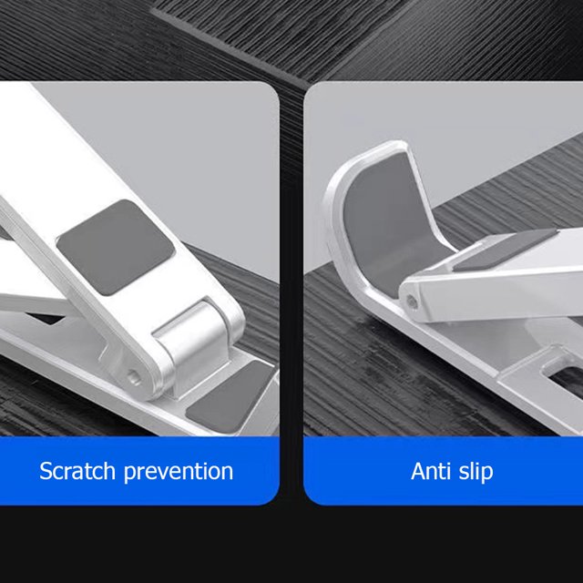 Soporte plegable para computadora portátil Soporte de enfriamiento vertical ajustable de 13 niveles para teléfono con tableta