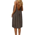 thumbnail image 3 of Tqcoqu Backless Casual Dresses for Women,Sleeveless Long Cami Lounge Backless Dress,Summer Loose Trendy Daliy Wear,Dark Gray,Women's S-XXXL, 3 of 7