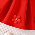 thumbnail image 6 of ITSAME Girls Dress, Waist-Cinching Cute Flower Round Neck Kids Wedding Party Pageant Princess Dress Red 4-5T, 6 of 9