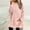 Pink, variant on Blue Going Out Tops for Woman Pajama Solid Crew Neck with Pocket Long Sleeve Pullover Juniors Tops Fall