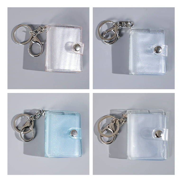 16 Mini Photo Album Keychain Small Instant Picture Albums Pendant ID Photo  Storage Interstitial Pocket Keyring