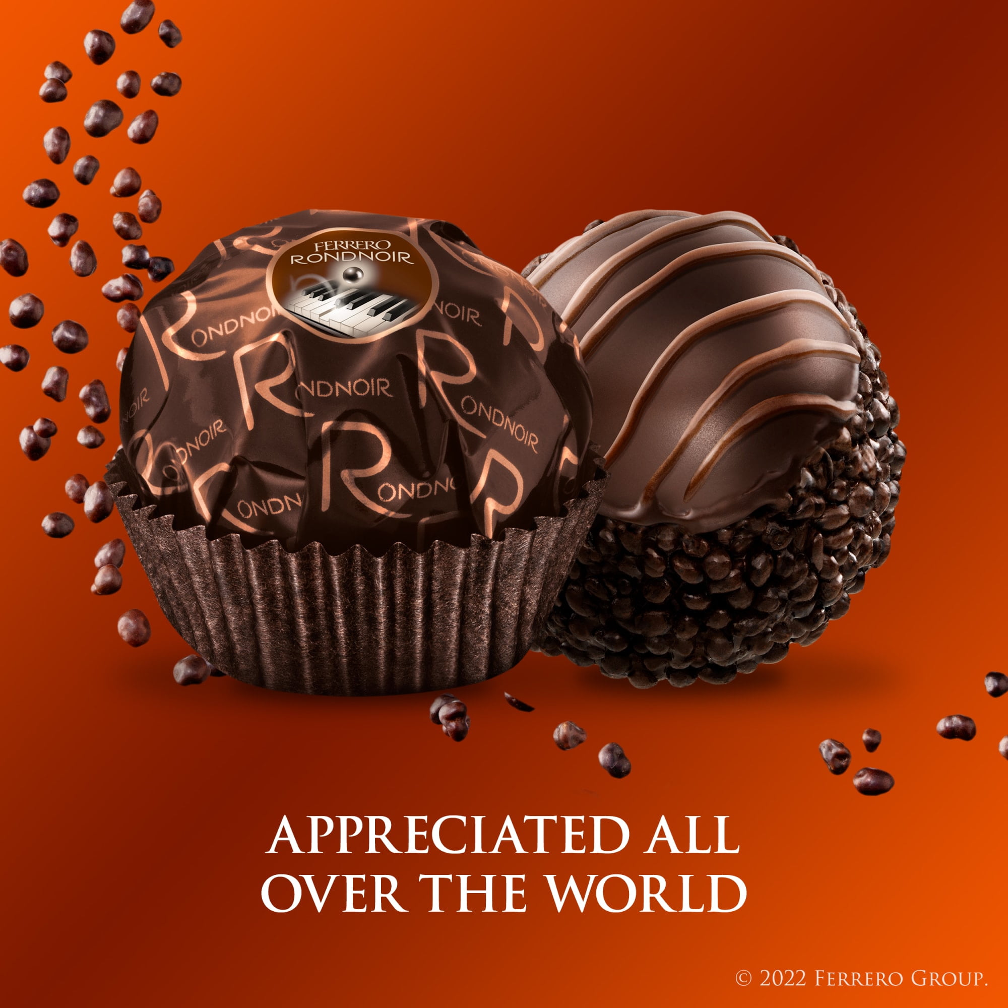  Ferrero Rondnoir Dark Chocolates w/ Almonds, 12 Piece
