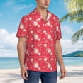 thumbnail image 3 of Pofeuu Hello Summer Flamingo Print Hawaiian Shirt for Men Sleeves Casual Button Down Summer Beach Dress Shirts T-Shirts,Medium, 3 of 7