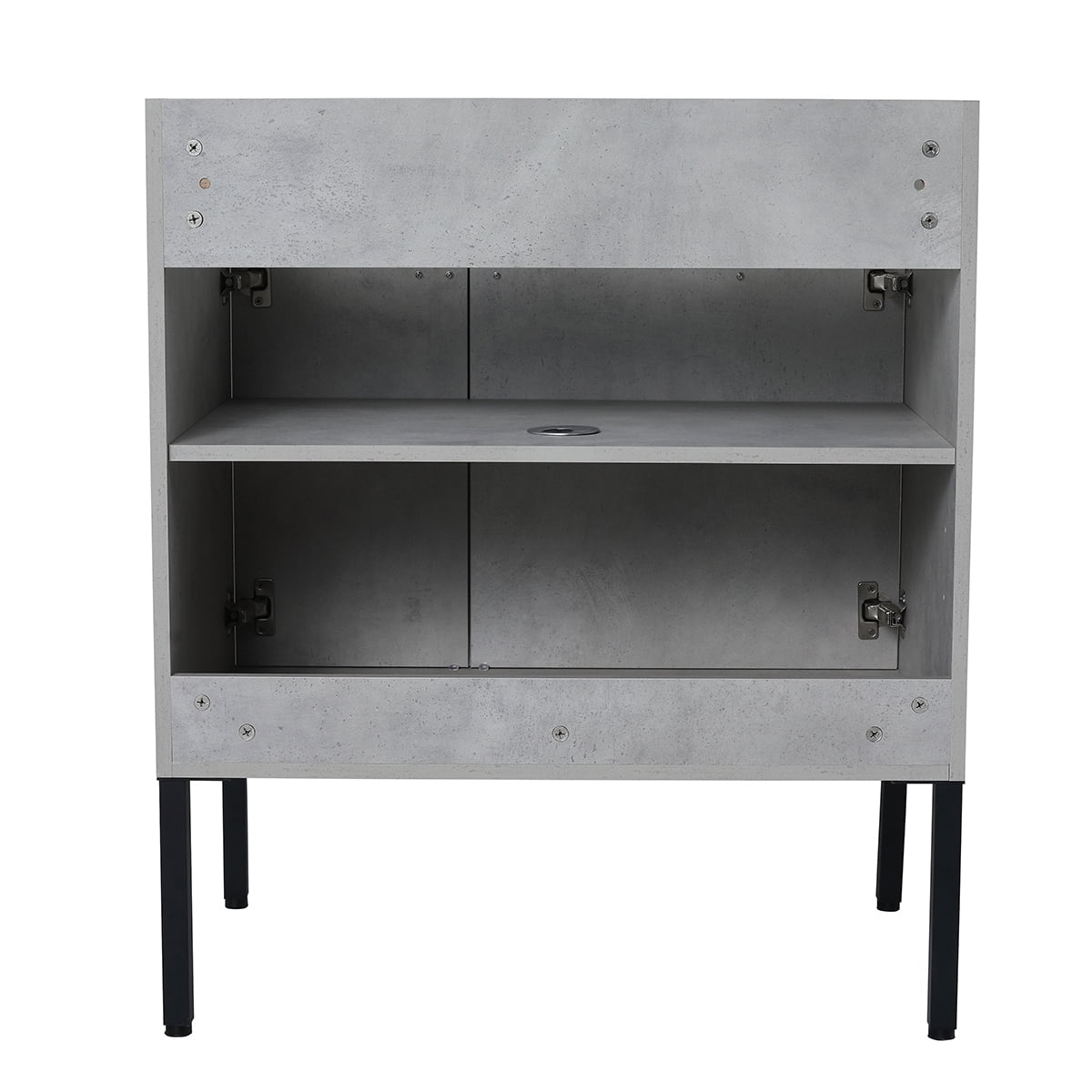 Kepooman 29" Modern Bathroom Vanity, Freestanding Sink Vanity Set with Handle, Cement Grey