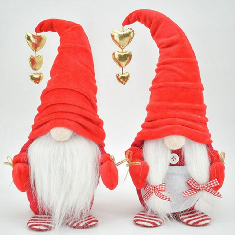 2 Pieces Valentines Day Gnome Valentine Gnomes Plush Decorations