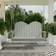 thumbnail image 2 of Wildridge Classic Savannah Porch Swing, Light Gray - Outdoor Weather Resistant Recycled Plastic Furniture for Patio, 2 of 4