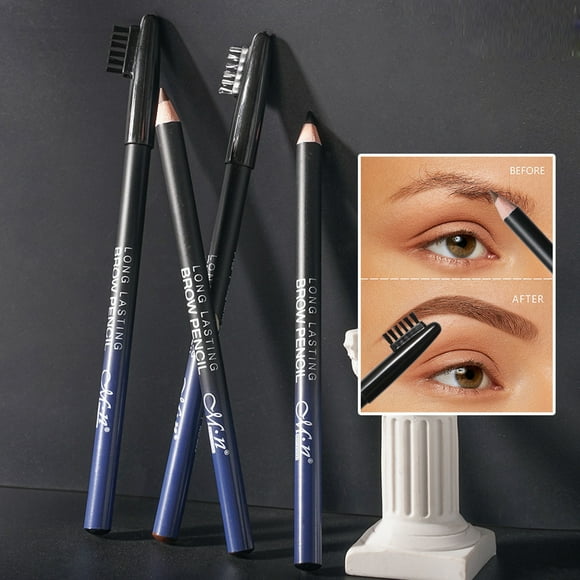 mtvxesu Eyebrow Pen, Eyebrow Pencil With Comb Cover, Hard Core, Three dimensional Eyebrow Shape Eyebrow Pencils