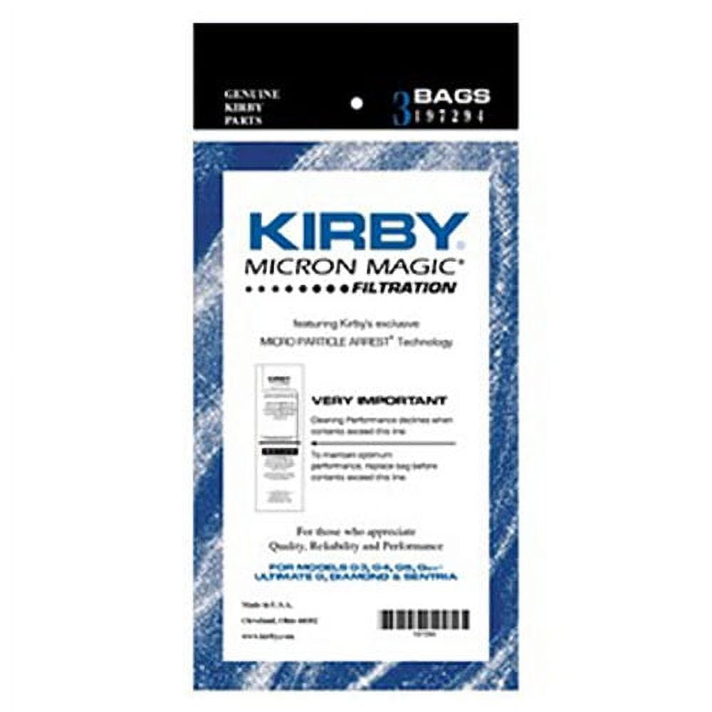 3 Kirby Micron Magic Vacuum Bags & 1 Belt For G3, G4, G5, G6 Models 10 thumbnail image
