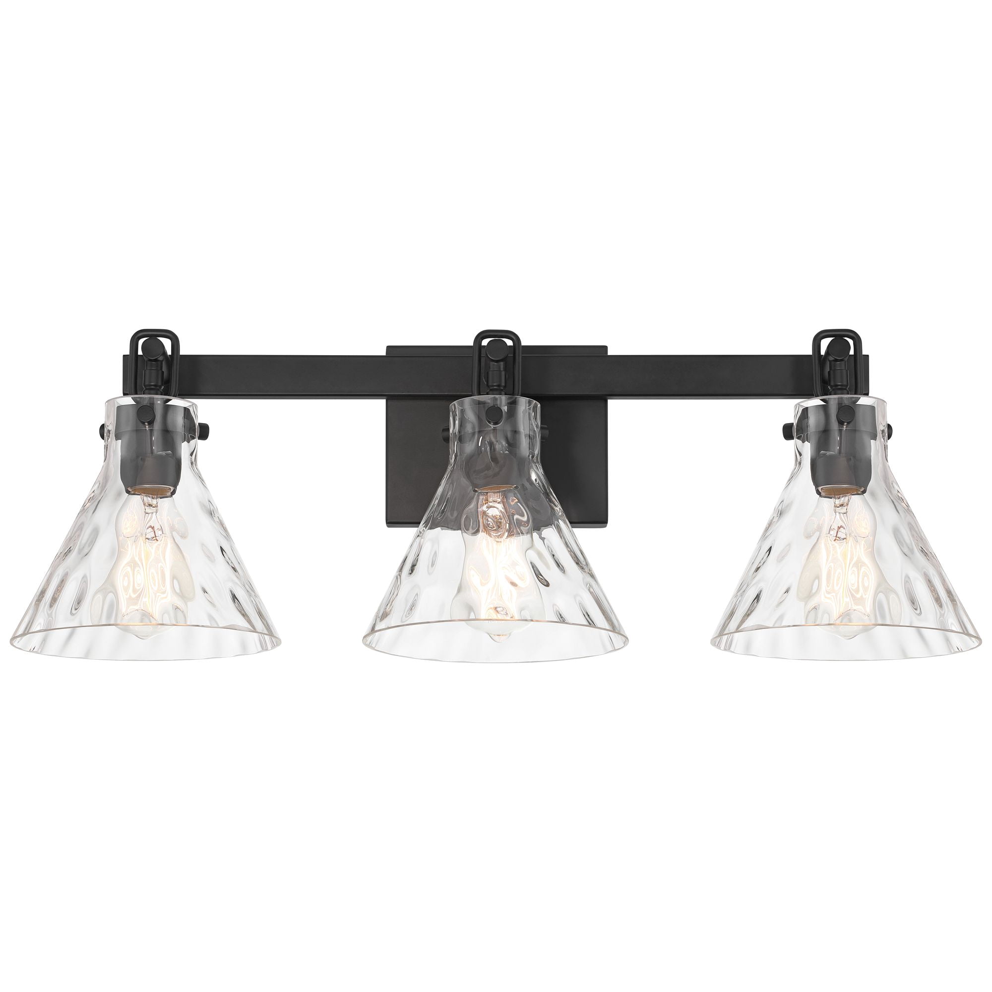 Possini Euro Design Ishii 26" High 3 Light Bathroom Vanity Wall Lamp Light Fixture Mount Over The Sink Mirror Matte Black