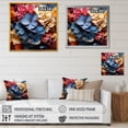 thumbnail image 4 of Designart "Vibrant Hydrangea Blossom In Blue And Orange III" Hydrangea Wall Art Living Room, 4 of 7