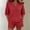 Red, variant on PRINxy Women Summer Fashion Matching Set Solid V Neck Lace Detail Short Sleeve Top Elastic Waist Casual Shorts Soft Breathable Leisure Two Piece Suit Light Blue XL