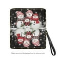 thumbnail image 6 of Jeiento Christmas Women's PU Leather Zip Around Wallet Xmas Snowman Large Phone Holder Clutch Travel Purse Wristlet, Black, 6 of 7