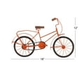 thumbnail image 4 of DecMode Iron Vintage Bicycle Sculpture, Orange, 4 of 10