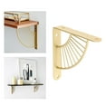thumbnail image 4 of 2x Metal Floating Shelf Bracket Decorative Wall Mounted Fan-Shaped Heavy Duty Support Corner with Screws for bathroom and kitchen Bookcase, 4 of 8