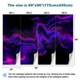 thumbnail image 3 of Peel and Stick Wallpaper Marble Colorful Neon Wave Prism Glitch Effect Abstract Dark Modern Art Wall Mural Decor Self Adhesive and Removable 69in x 98in, 3 of 8