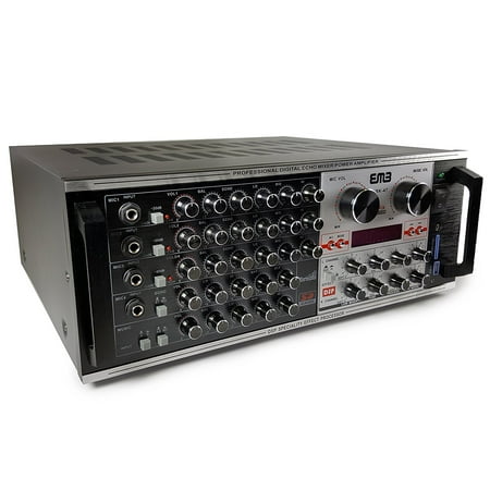 Complete Professional Karaoke - EMB Professional EBK47 1400W Karaoke Echo Power Mixing Amplifier DSP effect/USB/SD/MP3/WMA Player