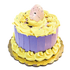 DEZICAKES Fake Cake Easter Cake - Purple & Yellow Fake Cake Prop Decoration Dezicakes