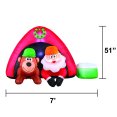 Holiday Time Yard Inflatables Camping Santa, 7 ft