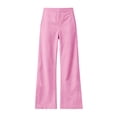 thumbnail image 5 of Oksale Womens Barrel Pants Petite Loose Lightweight Straight Leg Ankle Pants with Pockets Elastic High Waisted Comfy Pants Pink 3XL, 5 of 9