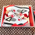 thumbnail image 3 of Nike Air Jordan 4 Retro Fire Red, 3 of 5
