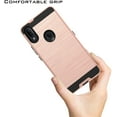 thumbnail image 5 of Motorola Moto E (2020) Phone Case 2 in 1 Hybrid Impact Armor Hard PC & TPU Silicone Rubber Heavy Duty Rugged Bumper Shockproof [Military-Grade] Frame Protective Rose Gold Cover for MOTOROLA Moto E, 5 of 6