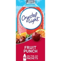 2 Pack-Crystal Light Sugar-Free Fruit Punch On-The-Go Powdered Drink Mix 10 Count Packaing may vary
