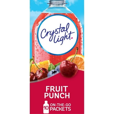 2 Pack-Crystal Light Sugar-Free Fruit Punch On-The-Go Powdered Drink Mix 10 Count Packaing may vary