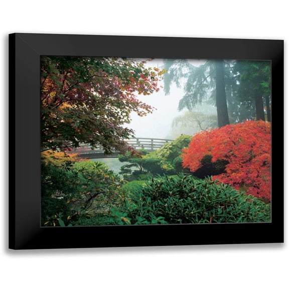 Love, Maureen 14x12 Black Modern Framed Museum Art Print Titled - Japanese Garden II