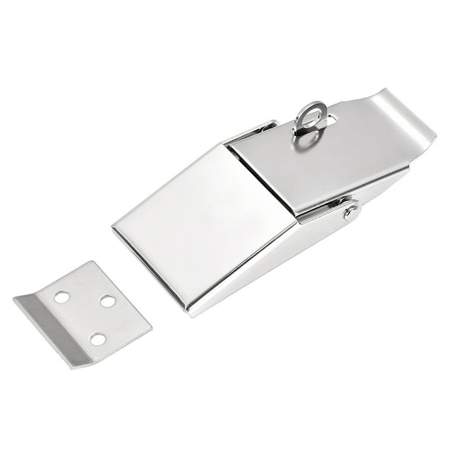Pestillo de palanca oculta de acero inoxidable SUS304 de 3.9" de Unique Bargains con agujero para llave para caja, caja de herramientas, limpiador