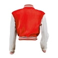 thumbnail image 6 of Baberdicy Lady Jacket Fashion Women Autumn Casual Patchwork Stand Collar Button Long Sleeve Pocket Coat Baseball Jackets Zip Casual Jacket Orange, 6 of 6