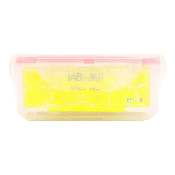 Tóper Prichos de Plástico Cuadrado Chico con Goma en la Tapa con Broches Transparente 2 Piezas