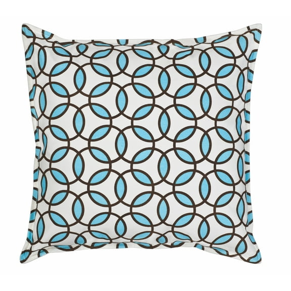 Greendale Home Fashions 20" x 20" Turquoise Rings Cotton Canvas Decorative Pillow