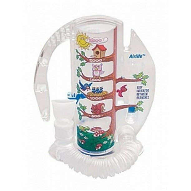 AirLife Volumetric Incentive Spirometer Ped, 2500Ml, 1Way Valve, Box